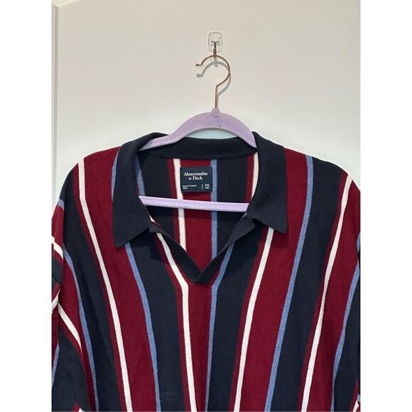 Abercrombie & Fitch Striped Red and Navy Polo Size XXL - Picture 2 of 6